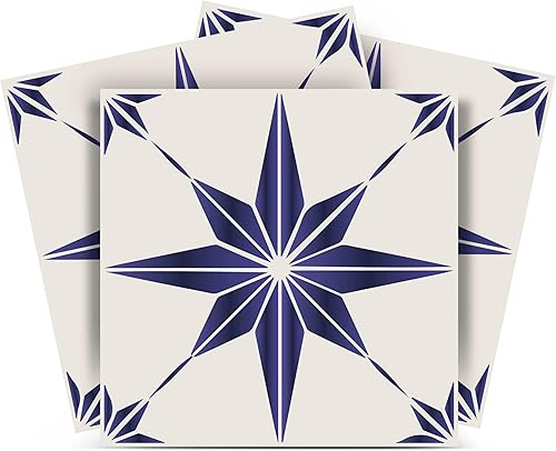 Miniatura 10 de Adhesivos para azulejos de Mi Alma 24 unidades, Talavera, plantillas de pared, calcomanías para despegar y pegar, fácil aplicación, ideal para baño,