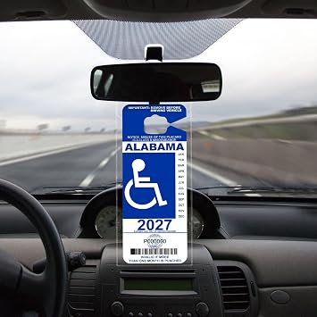 REGUICORP Handicap Placard Holder 4P, Ultra Transparent Handicap Placard Holder for Auto, Handicapped Placard Holder with Large Hanger for Disability Parking