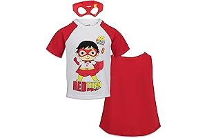 Ryan's World Toys Age 5 Red Titan Tee, Cape, Mask Set