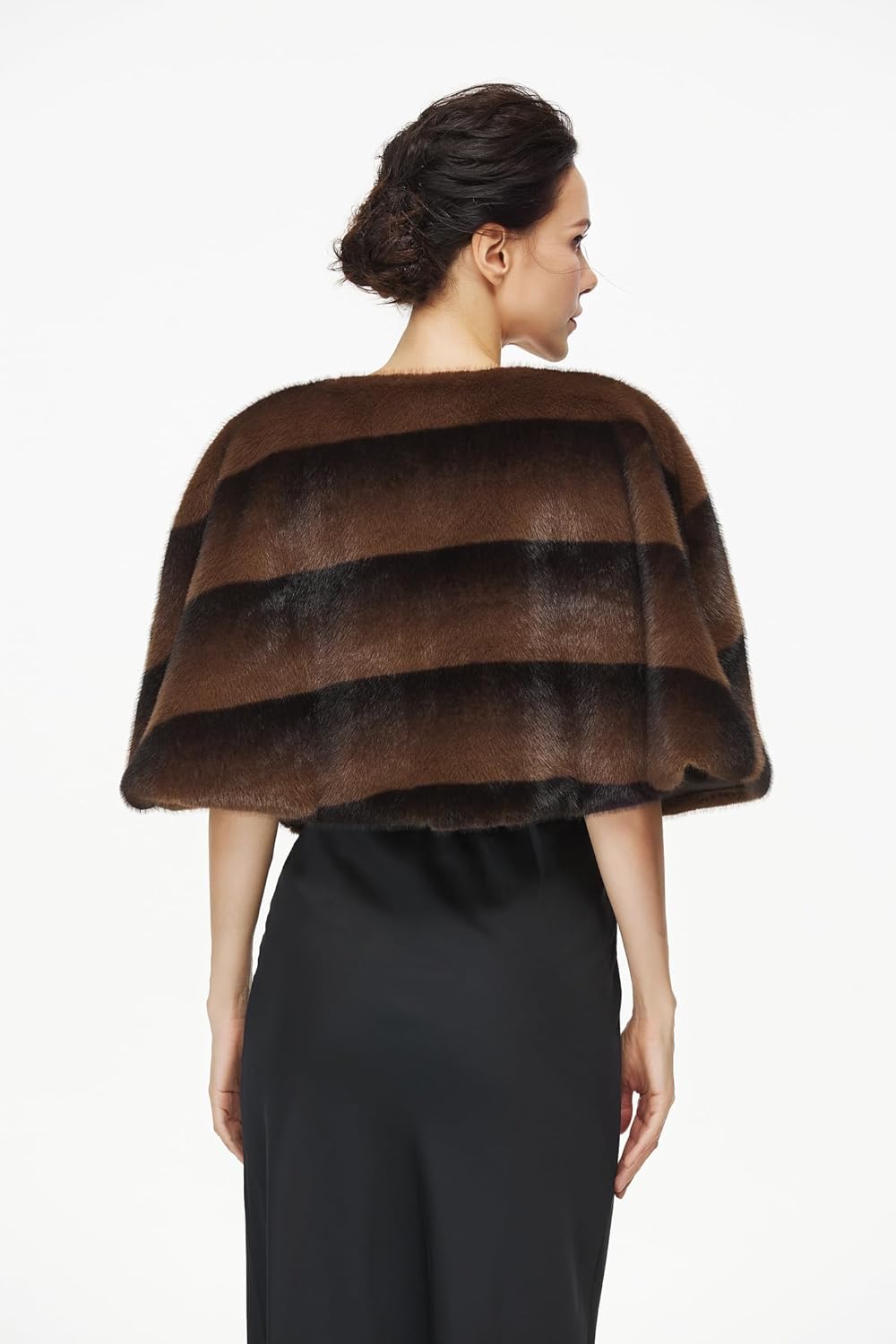 Faux Fur Shawls and Wraps for Formal Evening Dresses Winter Fur Stole Cape Bolero - Image 4