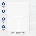 Printworks Papier perforé professionnel, 8.5 x 11 Des pouces, 20 Livre, perforation de 5,5 pouces par le bas, 500 Feuilles blanches (04116)