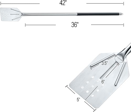 Miniatura 5 de CONCORD Paleta mezcladora de acero inoxidable de 42 pulgadas de calidad comercial de lujo, ideal para elaboración casera, mariscos, cangrejos,