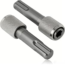 2PCS SDS Drill Bit Adapters   Hex Socket Holder Converter Set 6.35mm 1/4 Inch Quick Change Shank Adaptor for Hammer and Rotary Drills, Drill Attachments Tool Kit