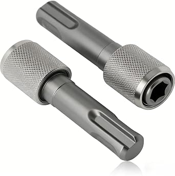 2PCS SDS Drill Bit Adapters – Hex Socket Holder Converter Set 6.35mm 1/4 Inch Quick Change Shank Adaptor for Hammer and Rotary Drills, Drill Attachments Tool Kit