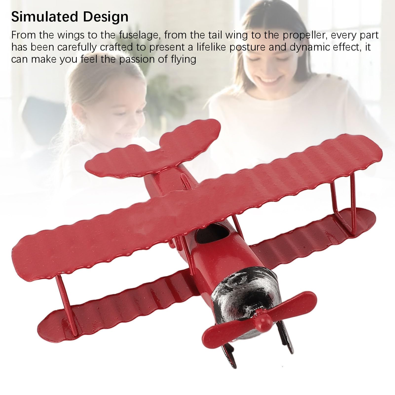 Modèle D'avion Vintage En Fer - Miniature Métallique Réaliste - Décoration Pour Voiture, Gâteau, Bureau Ou Photo - Idée Cadeau Pour Passionnés D'aviation