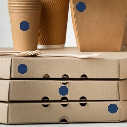 Miniatura 8 de Calcomanías redondas azules de 34 pulgadas con código de color, impermeable, rollo extraíble de 1000 unidades