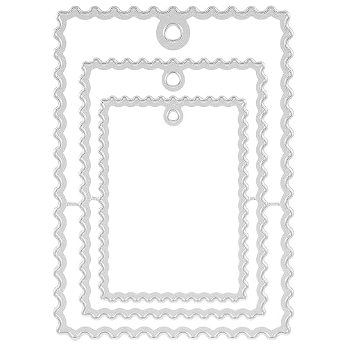 Generic Metal Cutting Die Stamps for Crafting and Card Making, Carbon Steel Die Cut Template 9.5x7cm Silver, DIY Scrapbooking Embossing Stencil for Handmade Projects