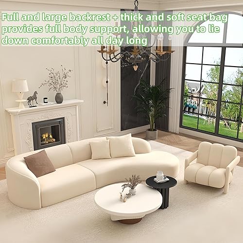 Miniatura 3 de Sofás seccionales para sala de estar - Sofá modular con mesa auxiliar y sillas, elegante y cómodo sofá nube, adecuado para reuniones familiares y