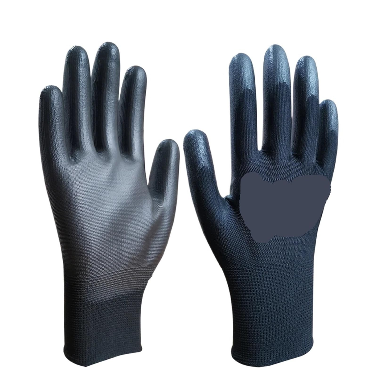 Genérico 12 pares de guantes de trabajo recubiertos de nitrilo de PU, palma forrada de algodón de nailon recubierta for tareas domésticas y trabajo(A9,M)