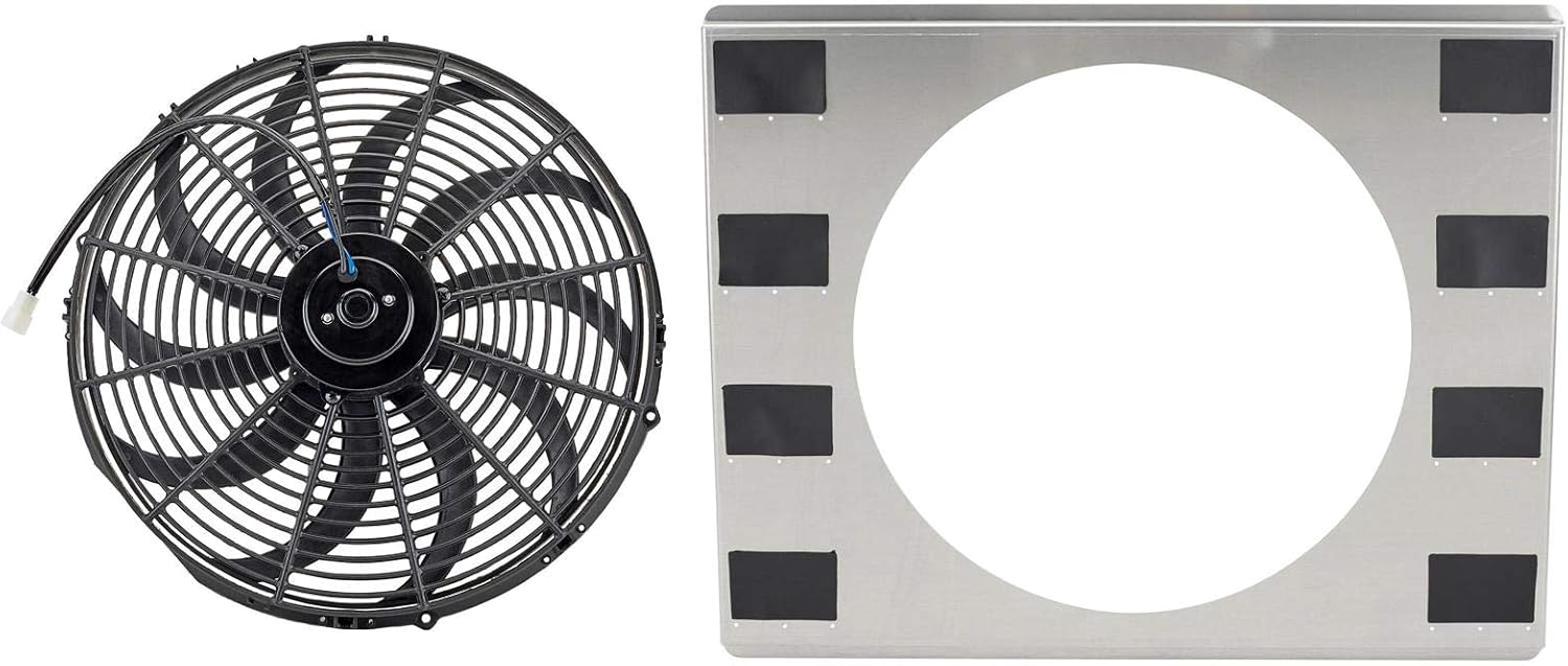 Speedway Motors Single 16 Inch Fan and Shroud Combo for 31 Inch Radiators