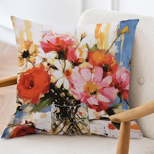 Vista 112 de ArogGeld Chinoiserie - Funda de cojín con estampado de leopardo y guepardo fucsia, con manchas de animales de vaca, color rosa oscuro, decoración