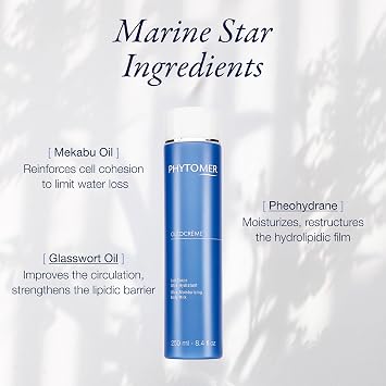 Phytomer Moisturizing Body Lotion Nourishing Lightweight Marine (250 ml) | Mekabu Oil, Glasswort Oil and Pheohydrane for soft nourished visibly plumped skin, all skin types, daily use, cruelty-free