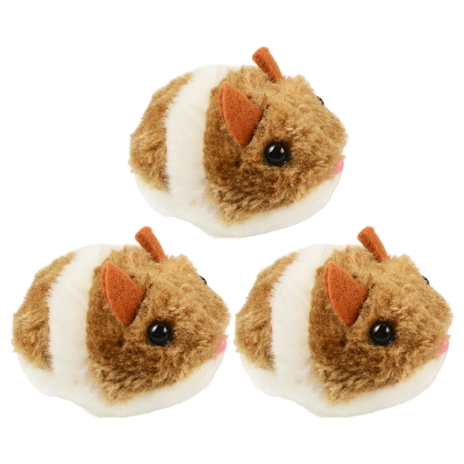 Otbushit 3PCS Moving Mouse Cat Toy Pull String Interactive Toy Mice for Cats Funny Dog Toys Plush to Keep Them Busy