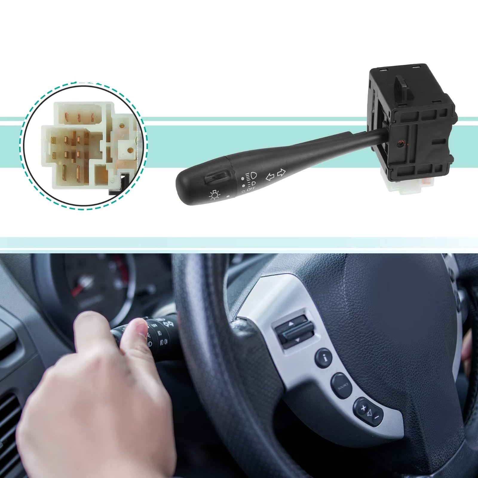 Mando Luz Indicadora Compatible Con Nissan Para Pathfinder 1994-1995 Para D21 1994 Para Pickup 1995 1pieza Interruptor Control De Crucero De Giro De Columna Dirección De Automóvil 25540-64Y00