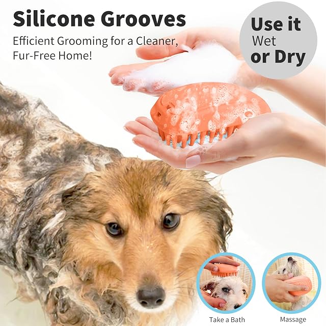 Foto 5 de 6 de PETCUTE Cepillo para Gatos de Goma,Lavable Cepillos para Perros para Masaje…