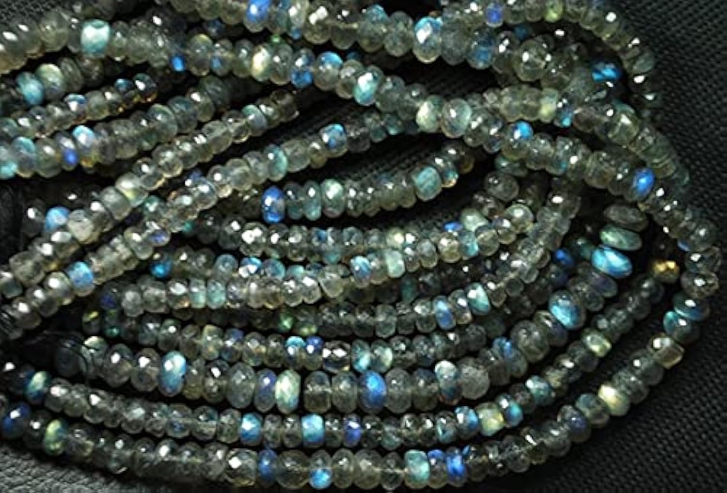 Rangs de labradorite bleue facettée 5-6mm, le cadeau idéal pour amateurs de lithothérapie