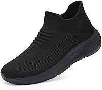 SHULOOK Women's Slip-On Walking Shoes - Lightweight Breathable Mesh Sneakers with Memory Foam Insole & Non-Slip Rubber Sole