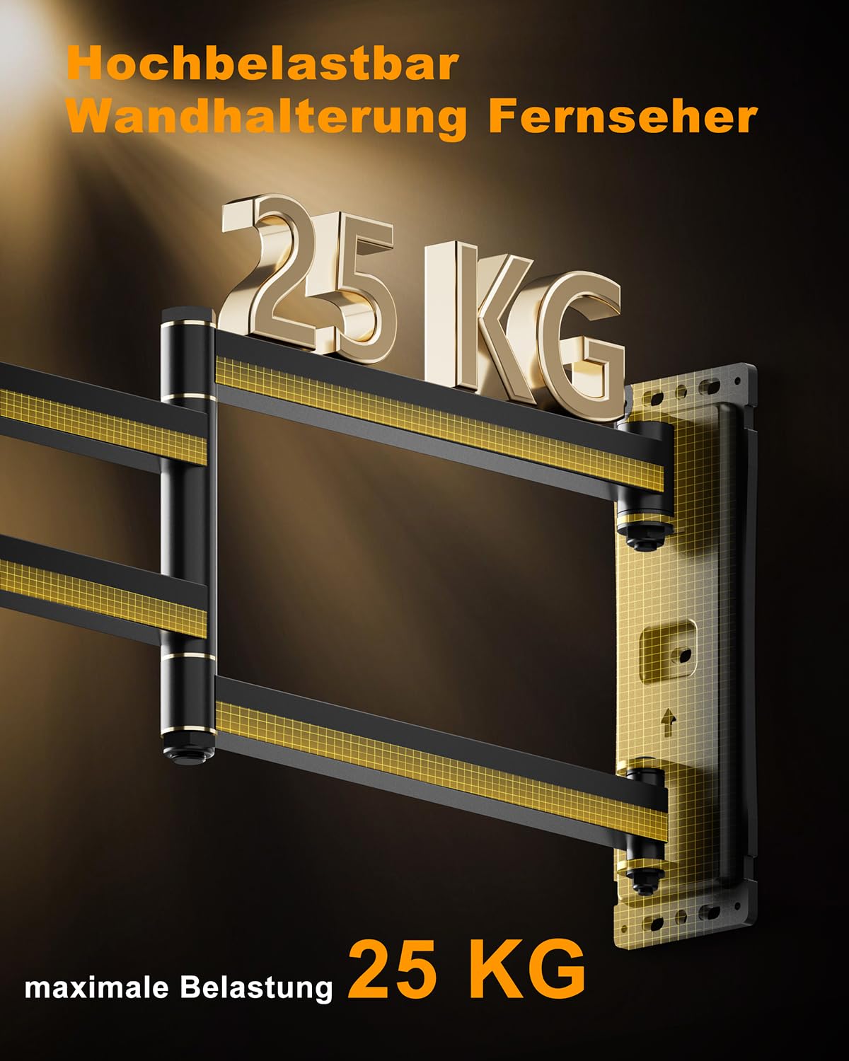 TV Wandhalterung mit 1036mm Langem Arm WHYFONE 180° Drehung Fernseher Wandhalterung Schwenkbar Ecke TV Halterung für 13-43 Zoll Flach & Curved Fernseher oder Monitor bis 25kg, max. VESA 200x200mm