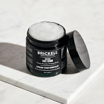 Brickell Men's Daily Advanced Face Care Routine I, Gel Facial Cleanser Wash, Face Scrub, Face Moisturizer Lotion, With Hyaluronic Acid, Aloe, and Vitamin E, Scented, Men's Skin Care Gift Set