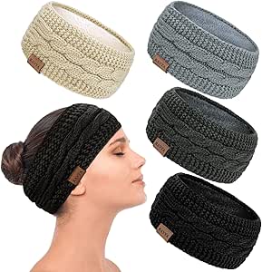 Bandeau Cheveux Femme Hiver, Serre-Tête Tricoté Bandeau De Sport