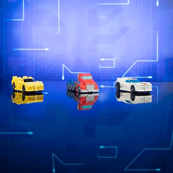 Transformers Toys EarthSpark 1-Step Flip Changer Bumblebee 4-Inch Action Figure, Robot Toys for Ages 6 and Up