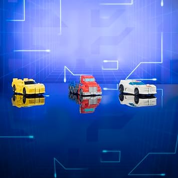 Transformers Toys EarthSpark 1-Step Flip Changer Bumblebee 4-Inch Action Figure, Robot Toys for Ages 6 and Up