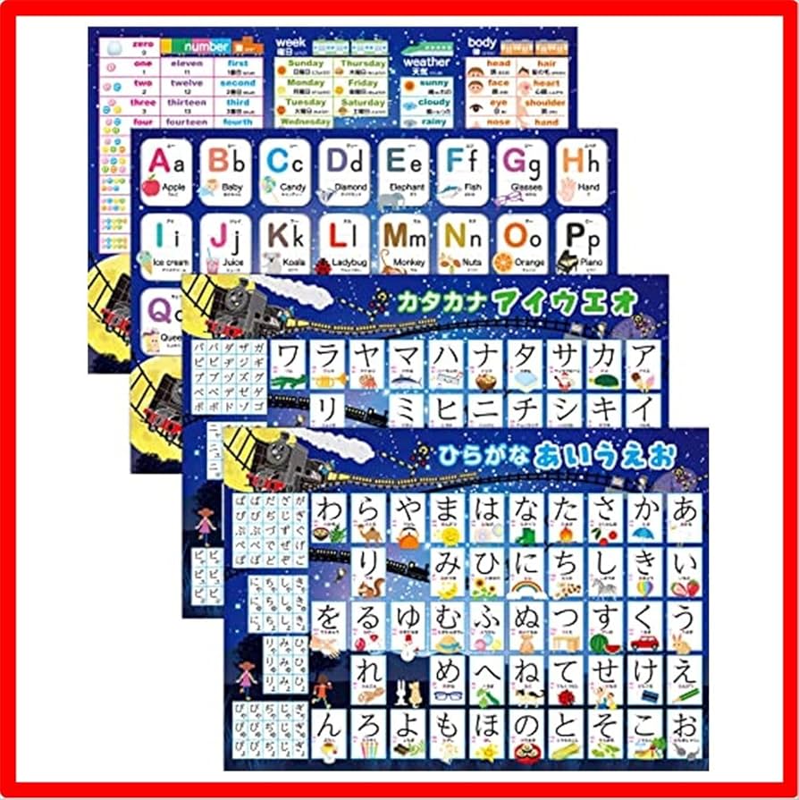 Amazon.co.jp: Style: 4枚セット銀河鉄道 お風呂の学校 ひらがな