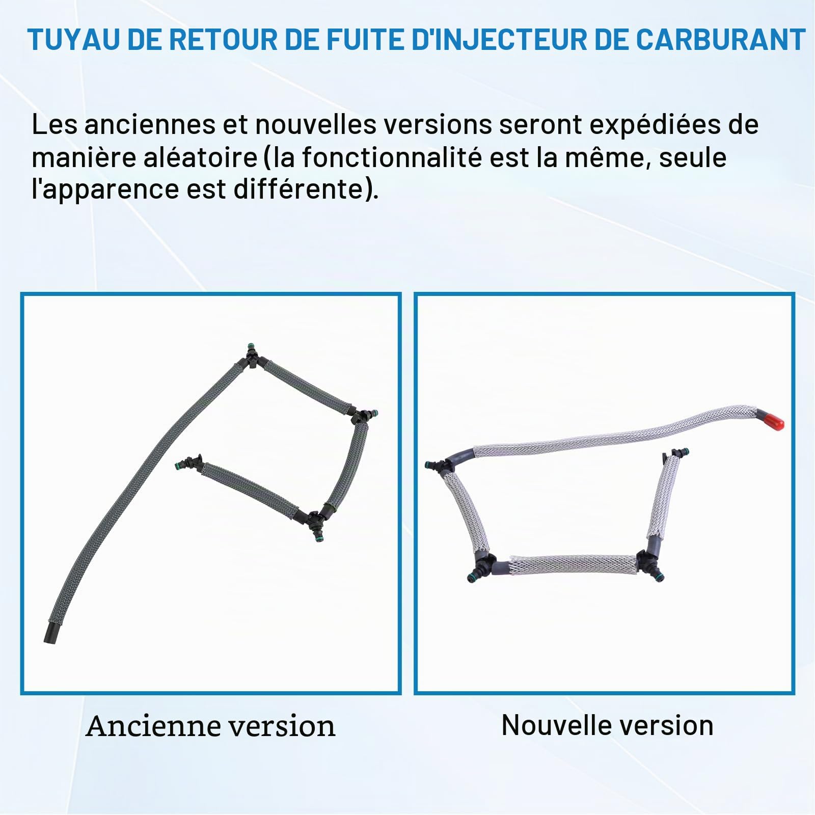 Tuyau de fuite de carburant diesel - Tuyau de retour - Tuyau de trop-plein - Tuyau d'écoulement pour Focus Mk2 C-Max Mondeo Mk4 Kuga C4 C5 307 407 - Numéro de pièce 3M5Q9K022AC 1708234 1574HL