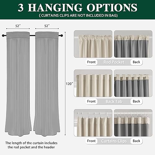 Miniatura 8 de MUMFAS Cortinas de terciopelo de 90 pulgadas de largo, cortinas de oscurecimiento de habitación para dormitorio, juego de 2 paneles, suaves,