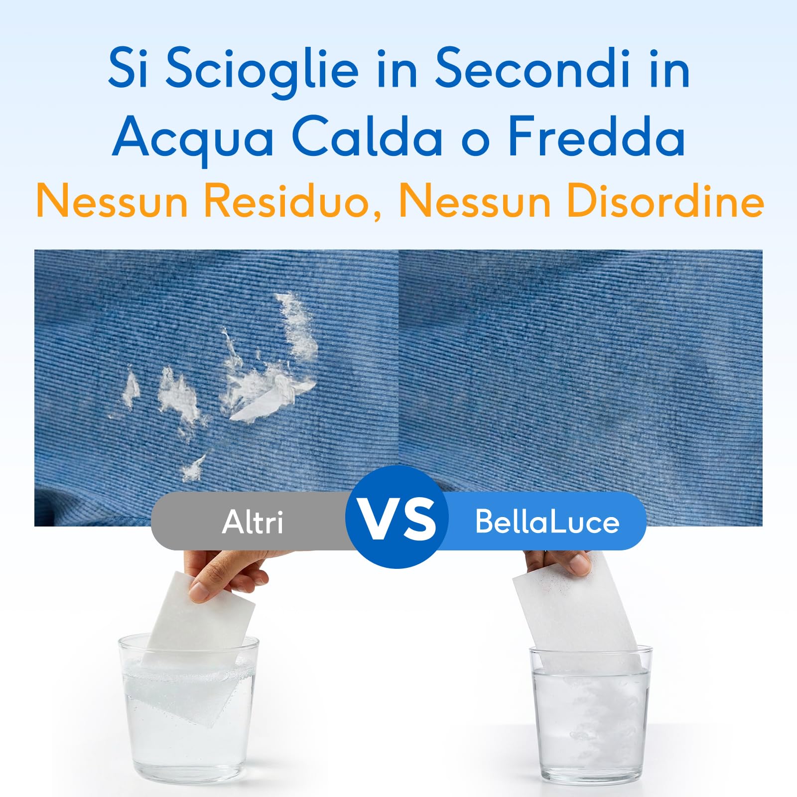 BellaLuce Detersivo in Fogli per Lavatrice – 240 Lavaggi, Detersivo Lavatrice Fogli Ecologico Senza Plastica, Ipoallergenico per Casa e Famiglia, Profumo Fresco di Lino