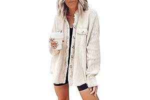 Women's Oversized Waffle Knit Shacket