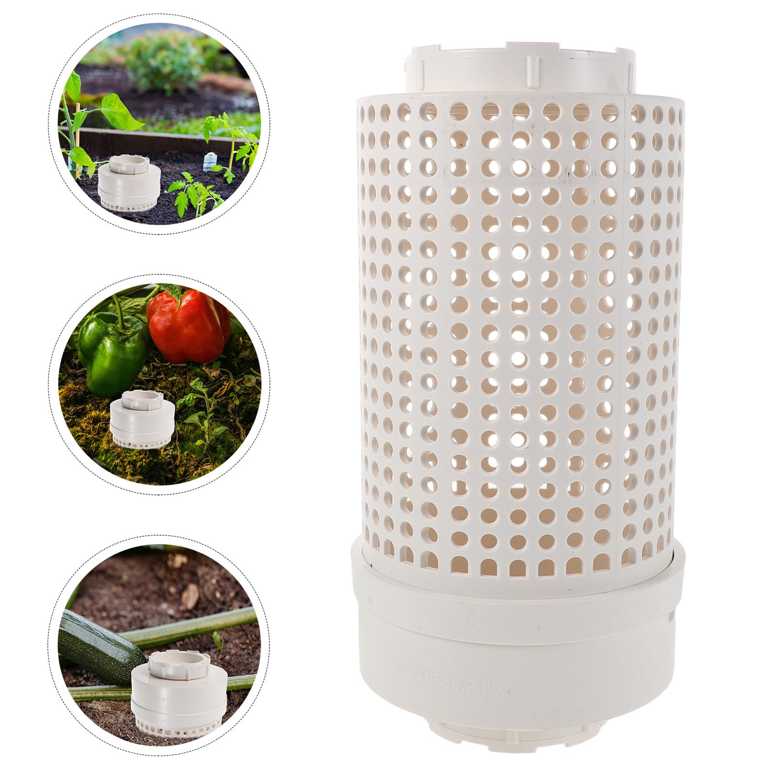 SHINEOFI Lombricompostera Subterránea de Plástico Durable con Tapa Perforada Sistema de Compostaje Doméstico para Jardín Contenedor de Lombrices para Residuos de Cocina y Patio Exterior