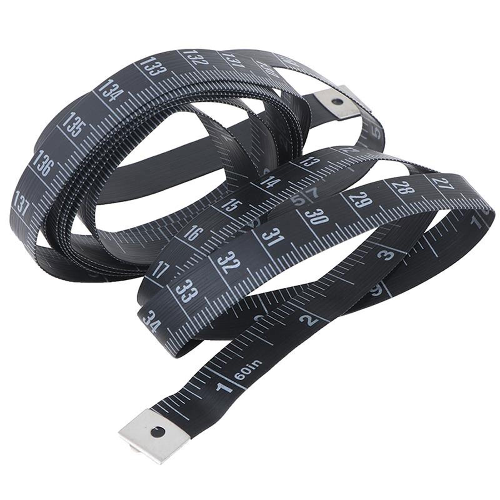 Cinta métrica, cinta métrica, regla de costura, medidor de costura, cinta métrica, regla de medición corporal, cinta métrica de costura a medida, medición suave (negro 150 cm)