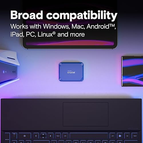 Miniatura 5 de Crucial X10 SSD portátil de 4 TB, hasta 2,100 MBs, USB 3.2 USB-C, unidad externa de estado sólido, compatible con Windows, Mac y Android,