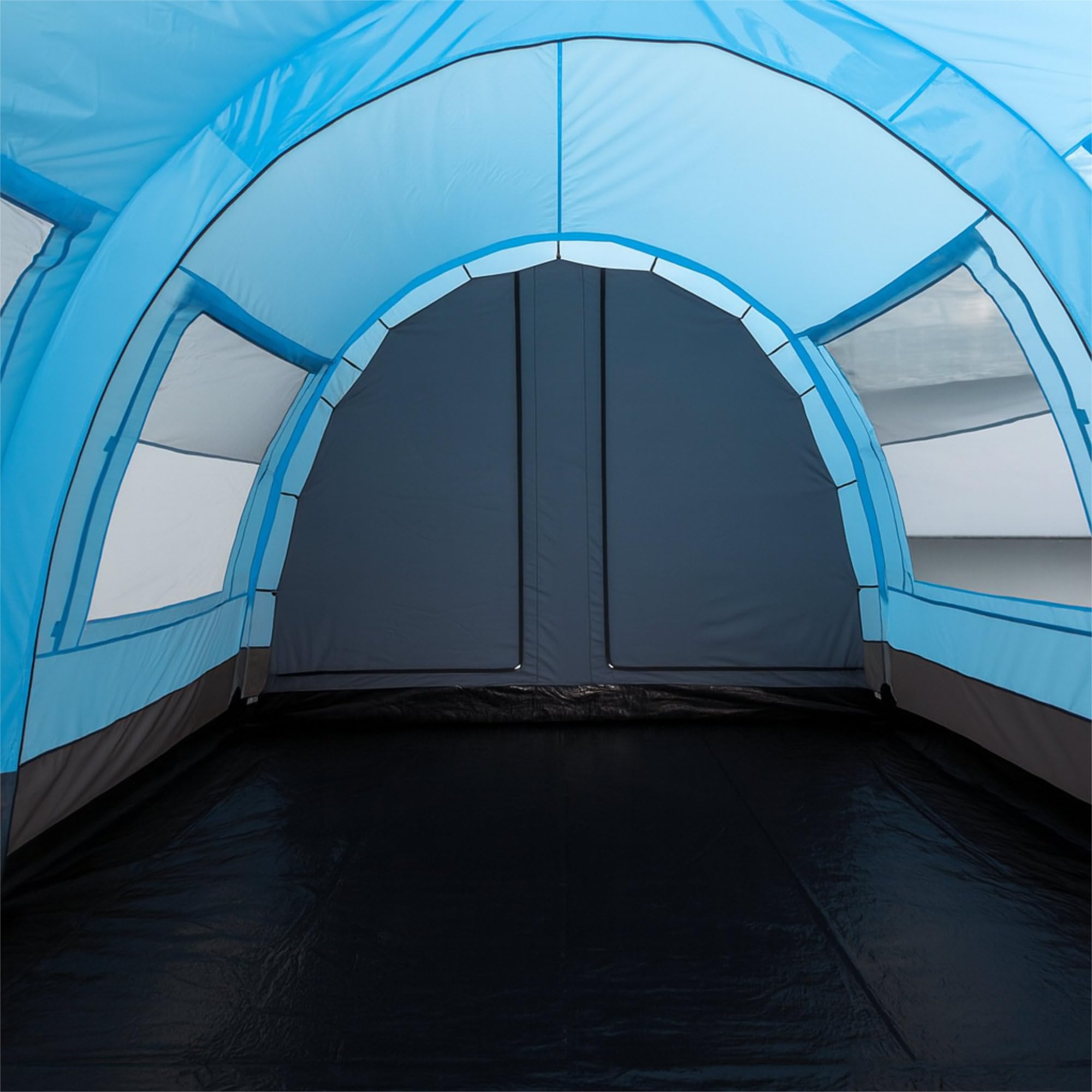 CampFeuer Zelt Relax4 für 4 Personen | Variables Tunnelzelt mit großem Vorraum, 5000 mm Wassersäule | Abtrennbare Schlafkabine | Gruppenzelt, Campingzelt, Familienzelt