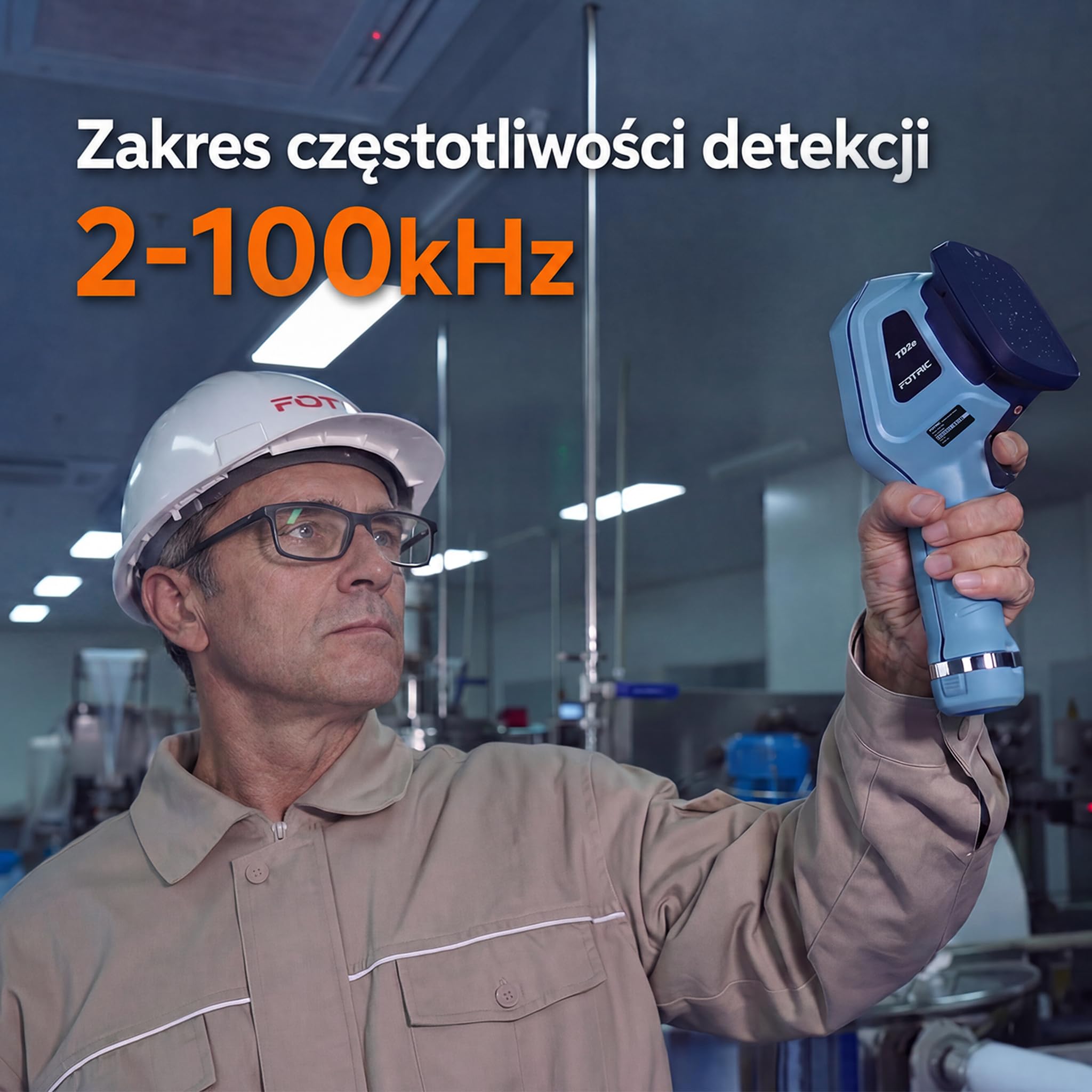 TD2e Kamera akustyczna, 64 mikrofony MEMS, detektor nieszczelności sprężonego powietrza, gazu i instalacji próżniowych, 2–100 kHz, ekran 3,5", 5 MP, przemysł, HVAC, utrzymanie ruchu