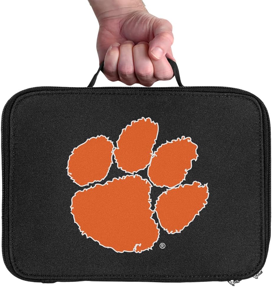 Campus Lab Clemson University Primary Logo Insulated Soft Sided Lunch Box - Reusable Lunch Bag For School Office Work, BPA Free