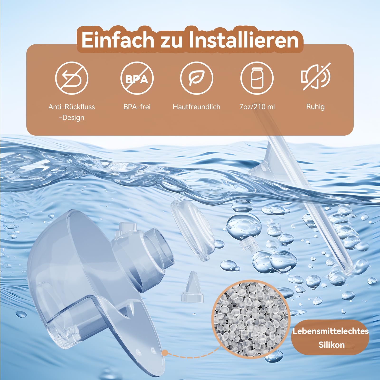 Milchpumpe Elektrisch Freihändig MY-375 – Starke Saugkraft, Geräuscharm, Milchpumpe Handsfree 24 mm mit 4 Modi und 12 Stufen, 19/21mm Einsteckflansch, 2er-Pack (weiß)