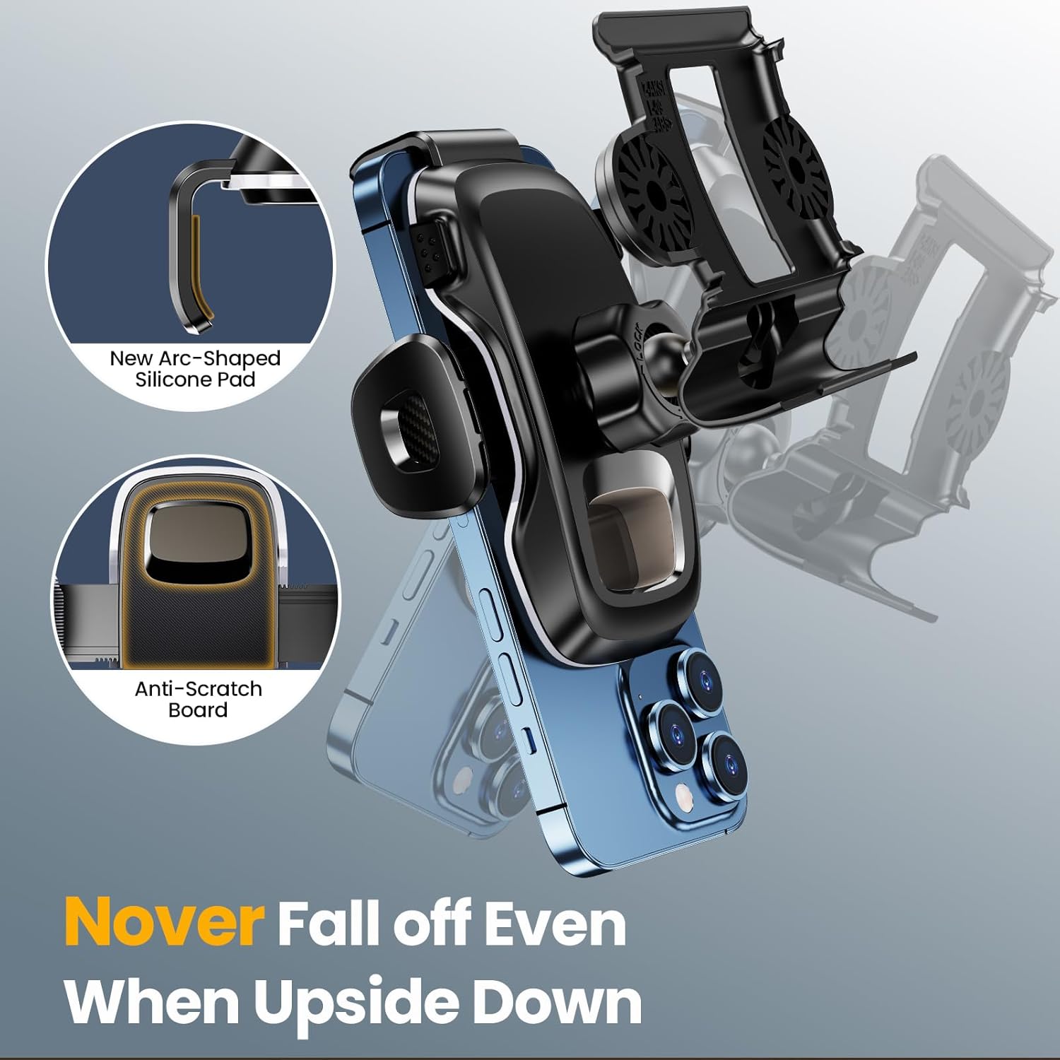 ELOHEI Phone Mount for Mazda 3 with Custom Base, Custom Fit Car Phone Holder for Mazda 3 2014 2015 2016 2017 2018 Car Accessories