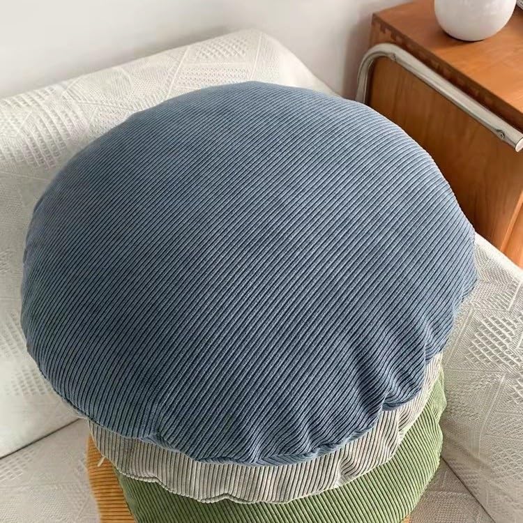 Velours décoratif premium pour cette taie d'oreiller ronde de 60x60cm