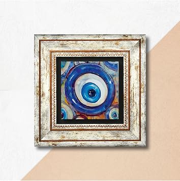 Pinecone Stone Nazar Taş Duvar Tablosu - Çerçeveli Taş Tablo - Dekoratif Duvar Sanatı - Modern Ev ve Ofis Duvar Dekoru T1-340