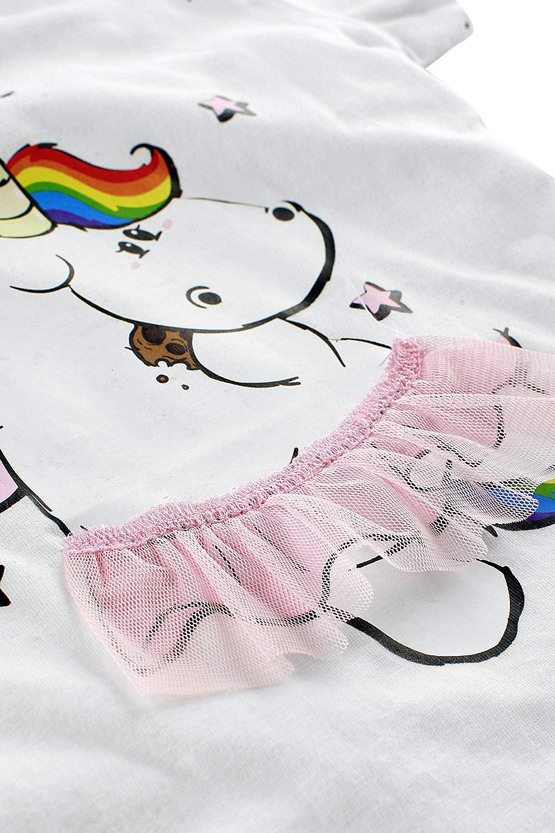 Pummeleinhorn - Shirt Bedruckt mit Tüll-Applikation, Gr. 110/116