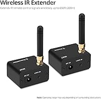 Vista 3 de SIIG Kit extensor de control remoto IR inalámbrico, amplificador de señal de repetidor infrarrojo, IR de 20 a 60 KHz, transmisor y receptor