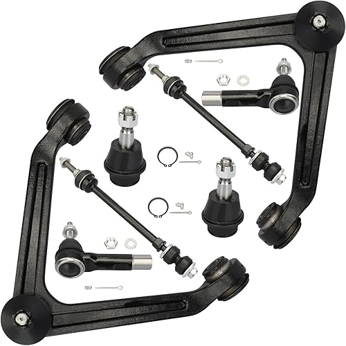 Brazos de control superiores delanteros 4WD + rótulas inferiores, barras estabilizadoras exteriores 2002 2003 2004 2005 para Dodge Ram 1500 Brazos
