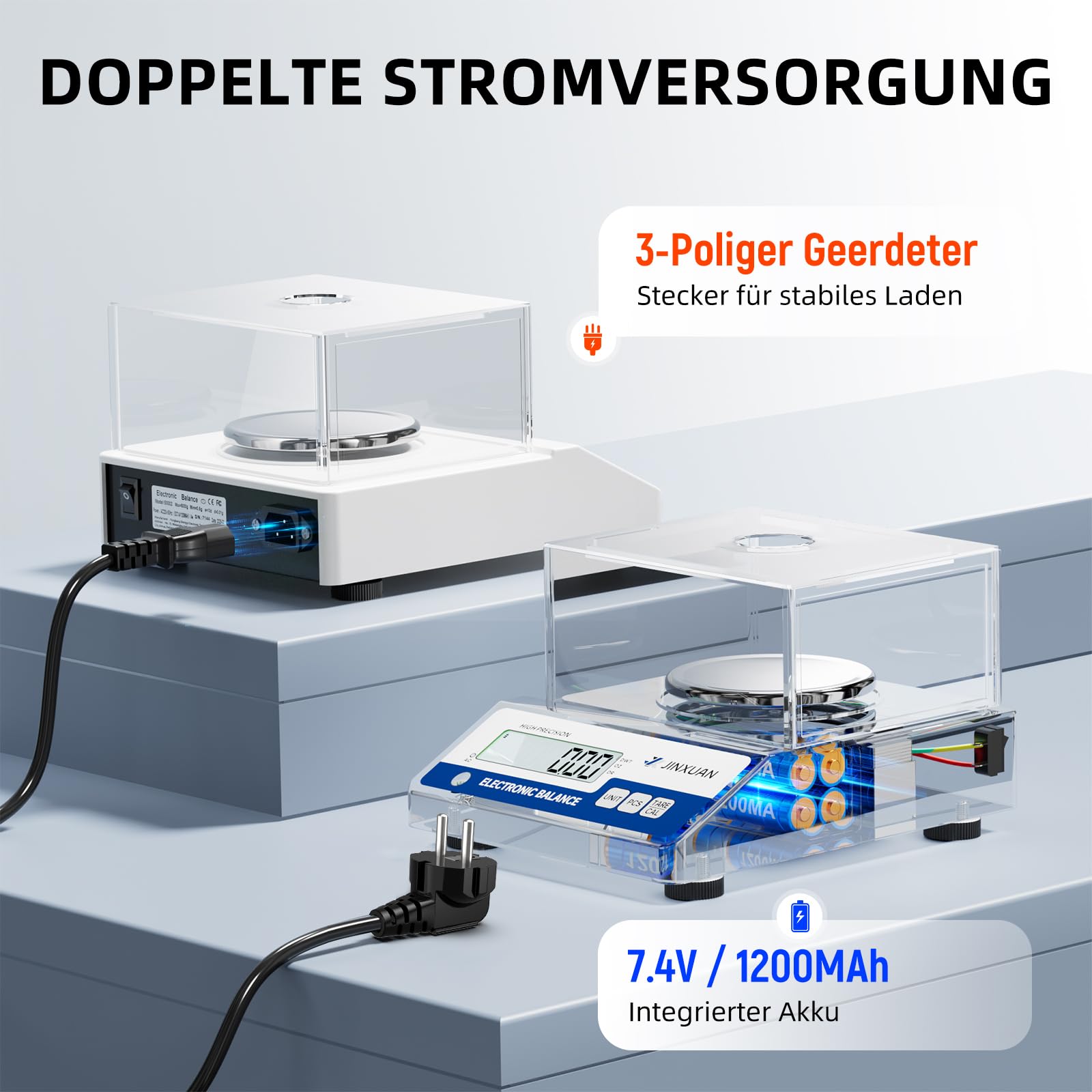 Laborwaage 500g x 0.001g Analysewaagen mg Waage Präzisionswaage Schmuckwaage mit einer Genauigkeit von 0,001 Gramm