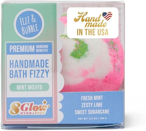 Miniatura 3 de Fizz & Bubble Bomba de baño hidratante artesanal prémium para adultos, mujeres, niños y regalos, menta Mojito