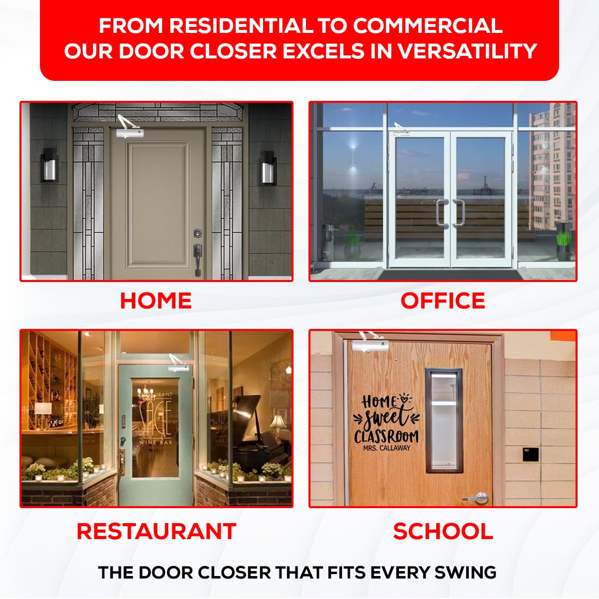 Commercial Door Closer - Quiet & Reliable -8