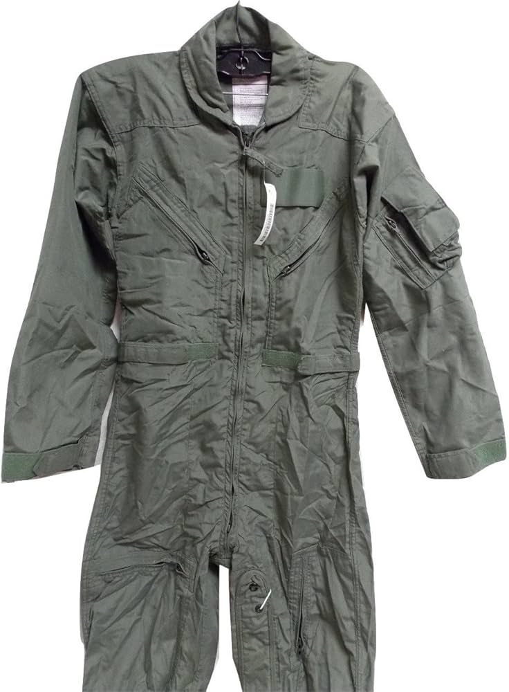 USGI MILITARY ISSUE NOMEX FLYER'S COVERALLS SUMMER SAGE GREEN 42 LONG CWU 27/P