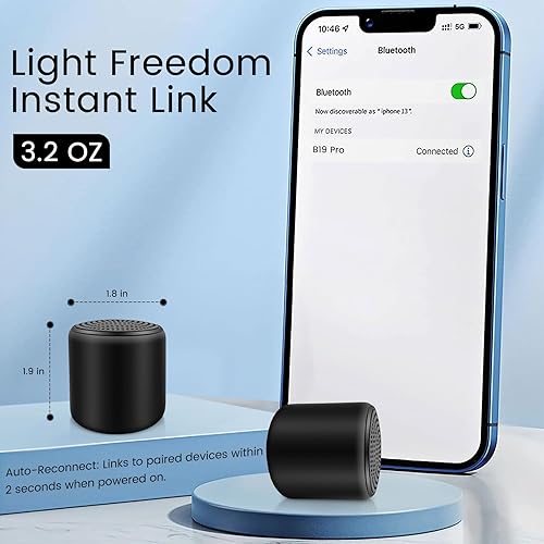 Miniatura 6 de Mini altavoz Bluetooth  Pequeños altavoces Bluetooth portátiles inalámbricos con TWS estéreo, sonido HD de 5 W, Bluetooth 5.3, 8 horas de