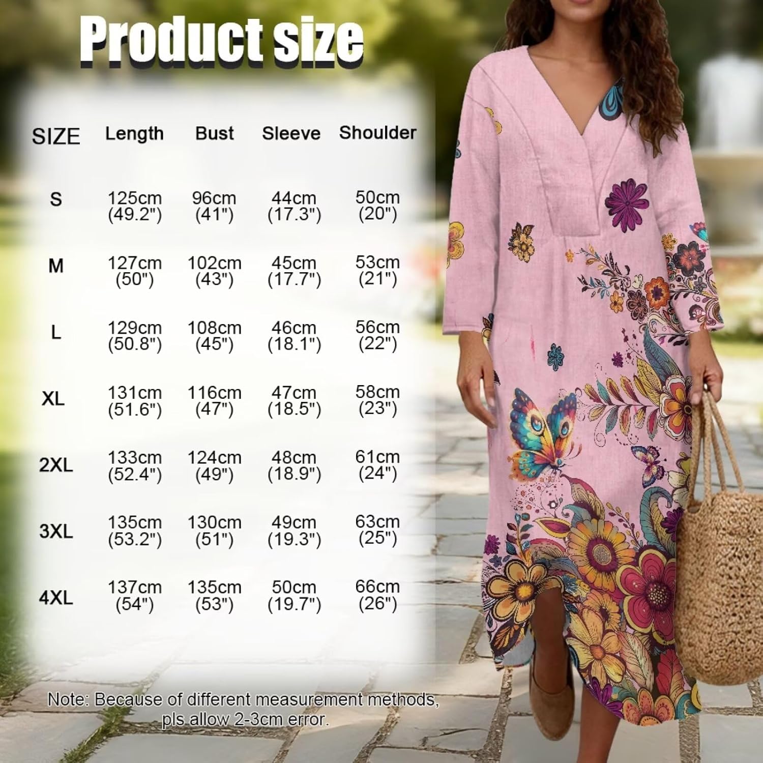 Maxi Dresses for Women Lightweight V Neck Dress Night Gowns for Adult Women Picnic Dress